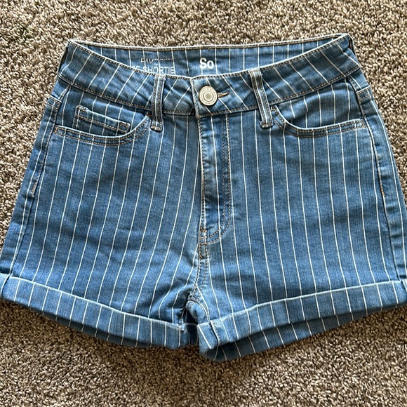 High Rise Jean Shorts - Picture 1 of 4